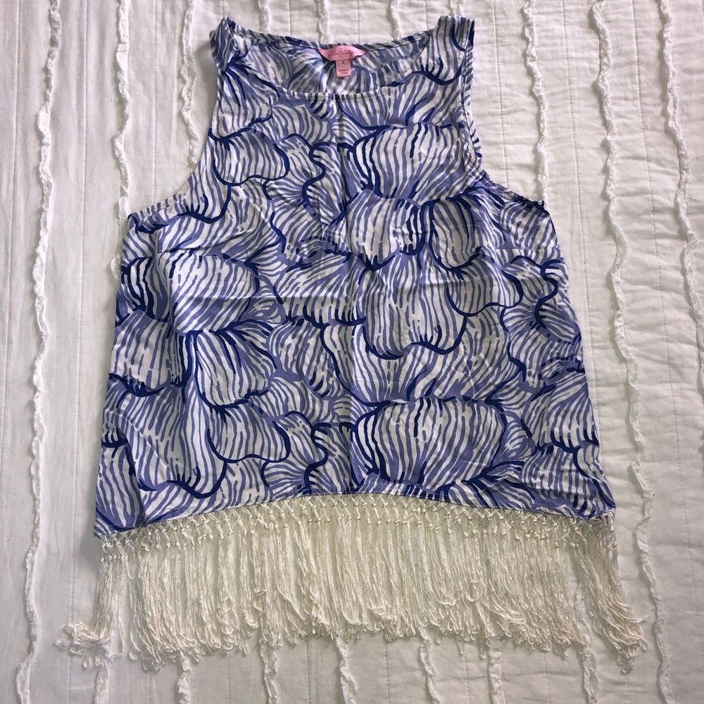 BEAUTIFUL Lily Pulitzer top with tassels !